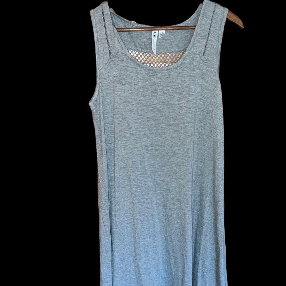 Cable and Gauge Midi Tank Minimalist Neutral Dress Size Medium